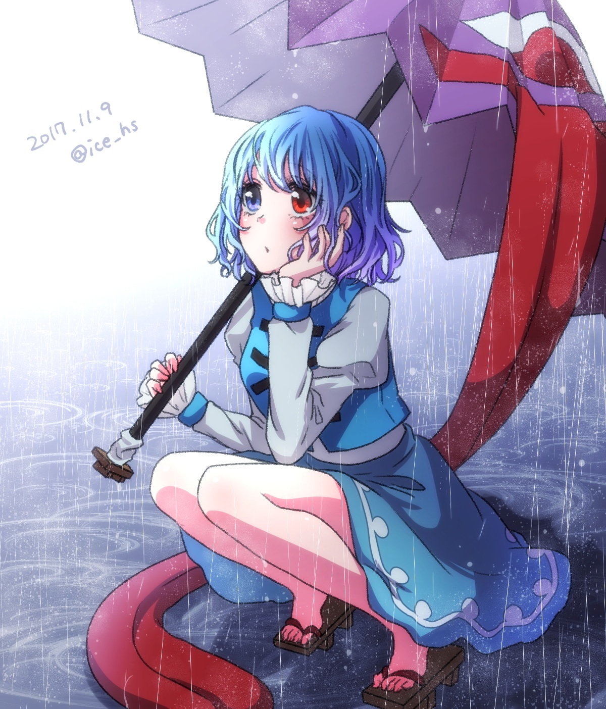 Ice Aitsugai Touhou Tatara Kogasa Heterochromia Umbrella Yande Re